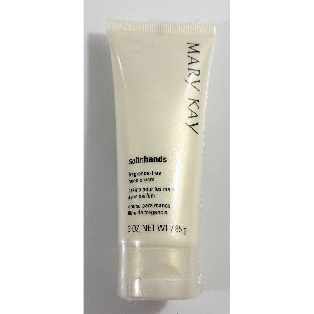 Mary Kay Hand Cream Womens 3 oz White Satin Hands Fragrance-Free New